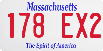 MA license plate 178EX2