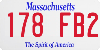 MA license plate 178FB2