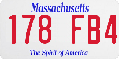 MA license plate 178FB4