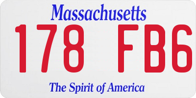 MA license plate 178FB6