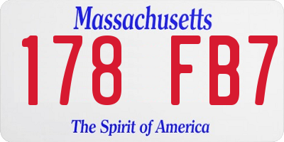 MA license plate 178FB7