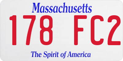 MA license plate 178FC2