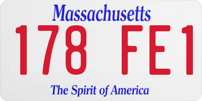 MA license plate 178FE1