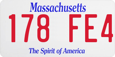 MA license plate 178FE4