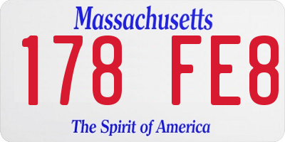 MA license plate 178FE8