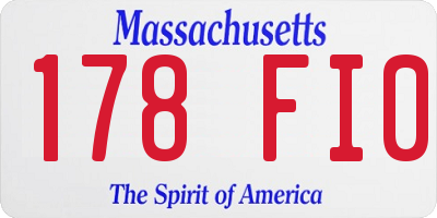 MA license plate 178FI0