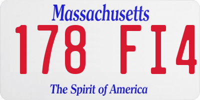 MA license plate 178FI4