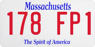 MA license plate 178FP1