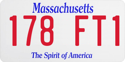 MA license plate 178FT1