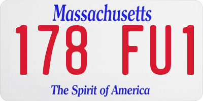 MA license plate 178FU1