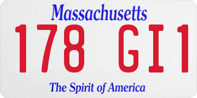 MA license plate 178GI1