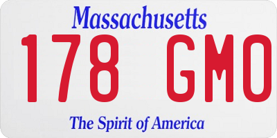 MA license plate 178GM0