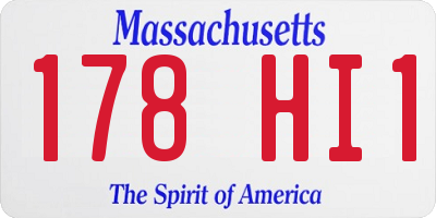 MA license plate 178HI1
