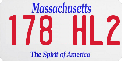 MA license plate 178HL2