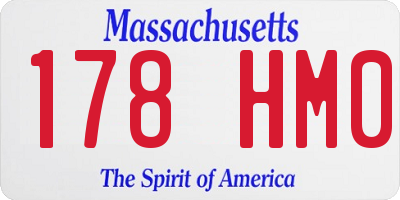 MA license plate 178HM0