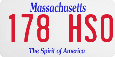 MA license plate 178HS0