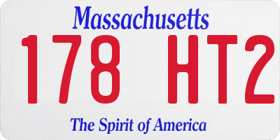 MA license plate 178HT2