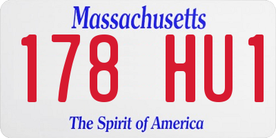 MA license plate 178HU1