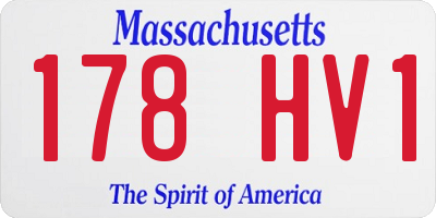 MA license plate 178HV1