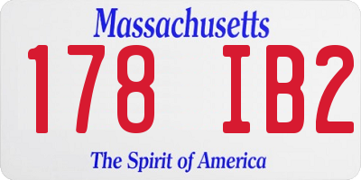 MA license plate 178IB2
