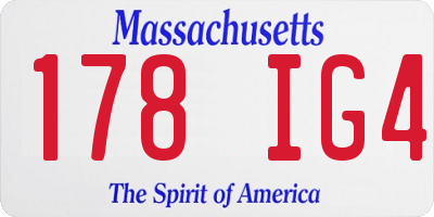 MA license plate 178IG4
