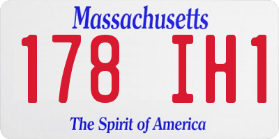 MA license plate 178IH1