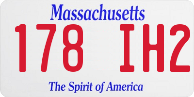 MA license plate 178IH2