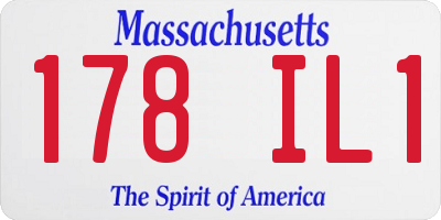 MA license plate 178IL1