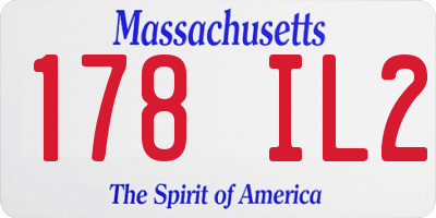 MA license plate 178IL2