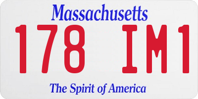 MA license plate 178IM1
