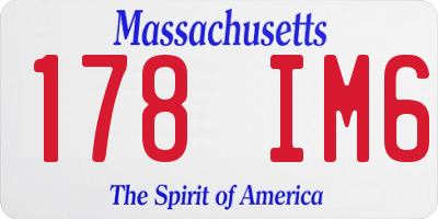 MA license plate 178IM6
