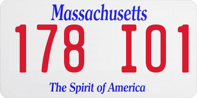 MA license plate 178IO1