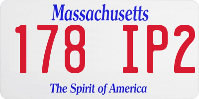 MA license plate 178IP2