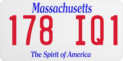 MA license plate 178IQ1