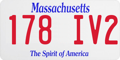 MA license plate 178IV2