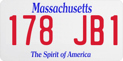 MA license plate 178JB1