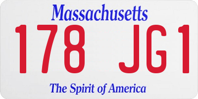 MA license plate 178JG1