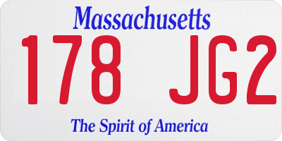 MA license plate 178JG2
