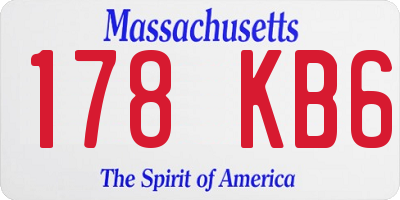 MA license plate 178KB6