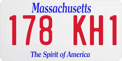 MA license plate 178KH1