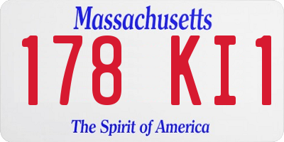 MA license plate 178KI1