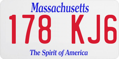 MA license plate 178KJ6