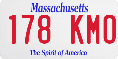 MA license plate 178KM0