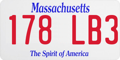 MA license plate 178LB3