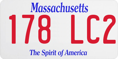 MA license plate 178LC2
