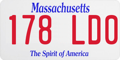 MA license plate 178LD0