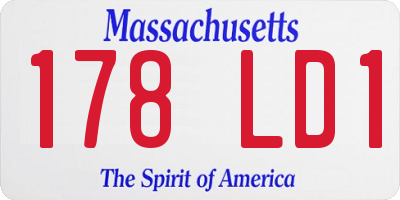 MA license plate 178LD1