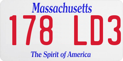 MA license plate 178LD3