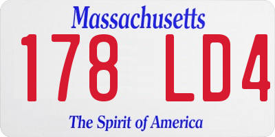MA license plate 178LD4