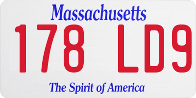 MA license plate 178LD9